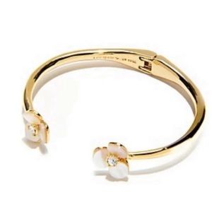 Kate Spade disco pansy cuff bracelet